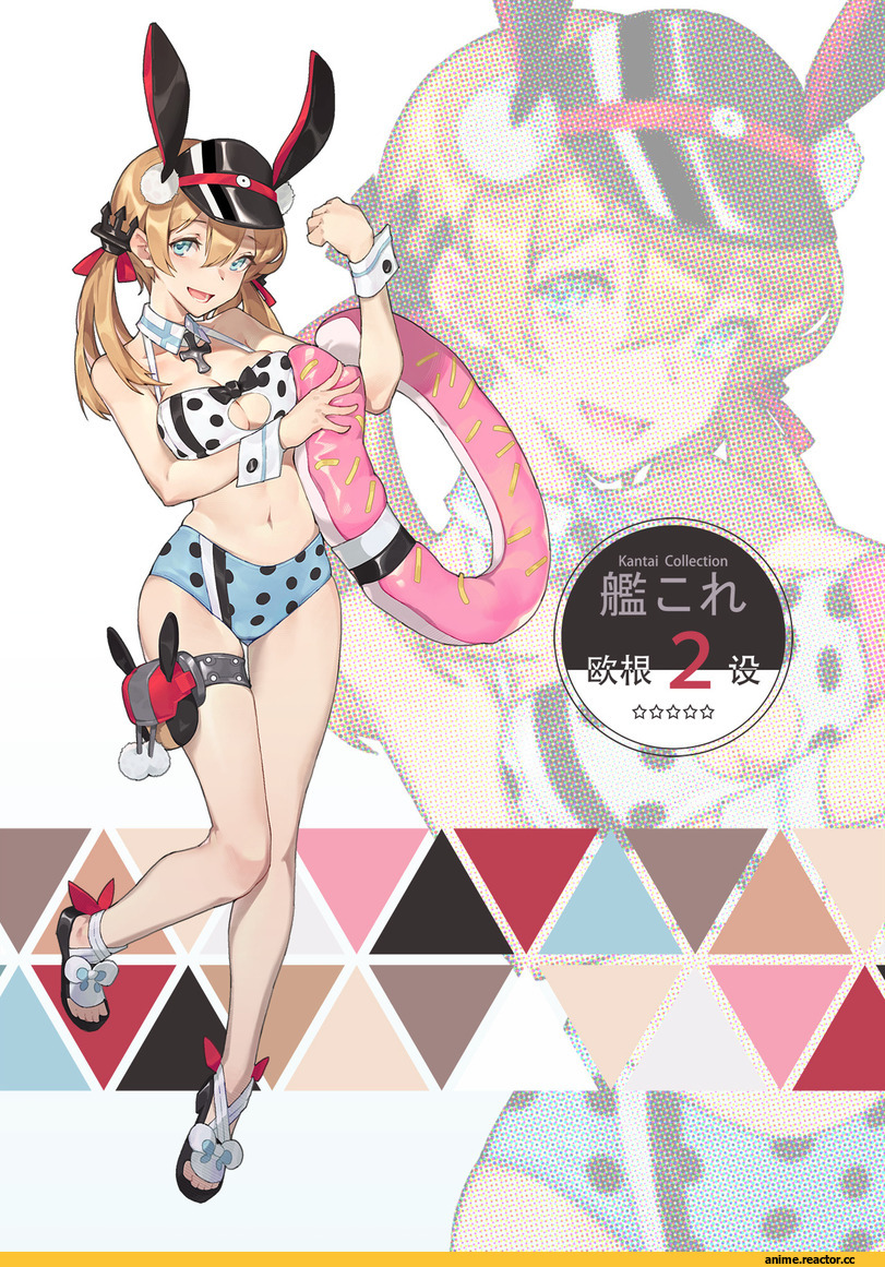 Prinz Eugen, Kantai Collection, rainli, Anime Ero Swim, Anime Ero, Usagimimi, Animal Ears, Anime