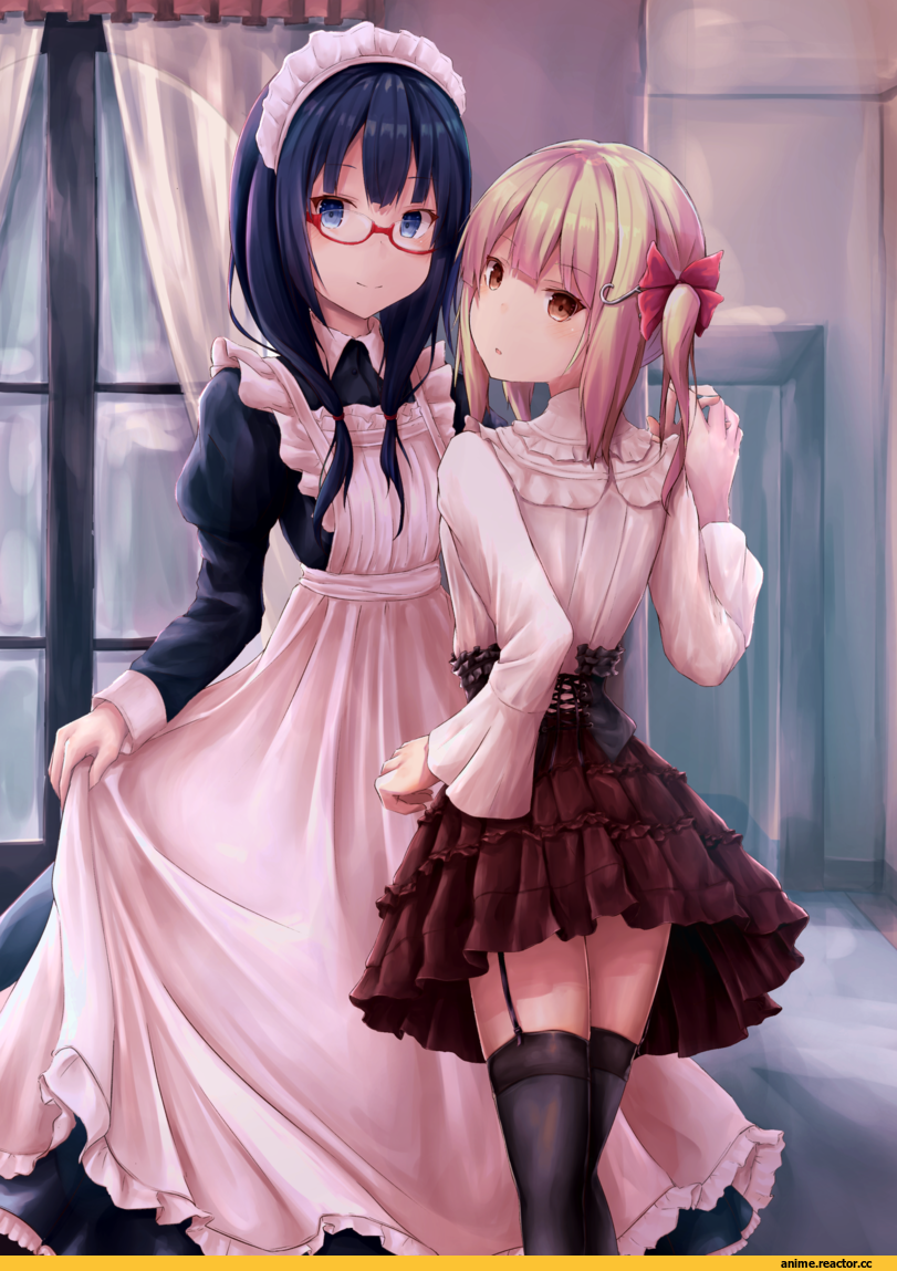 Anime Art, misaki miso, Maid, Megane, Anime