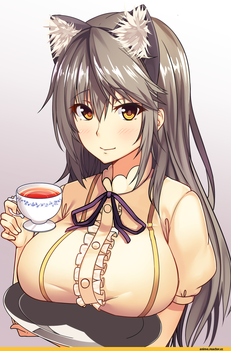 Kantai Collection, Haruna (Kantai Collection), inuikentarou, nekomimi, Animal Ears, удалённое, Anime