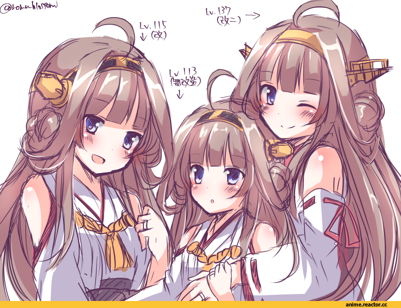 nanoha-h, Kongou (Kantai Collection), Kantai Collection, Anime