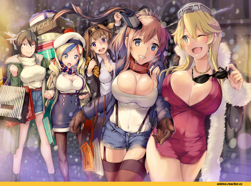 Kantai Collection, Iowa (Kantai Collection), Commandant Teste (Kantai Collection), Kongou (Kantai Collection), Nagato (Kantai Collection), Saratoga (Kantai Collection), Anime Ero Kyonyuu, Anime Ero, Armadillo-Tokage, Anime Art, Anime