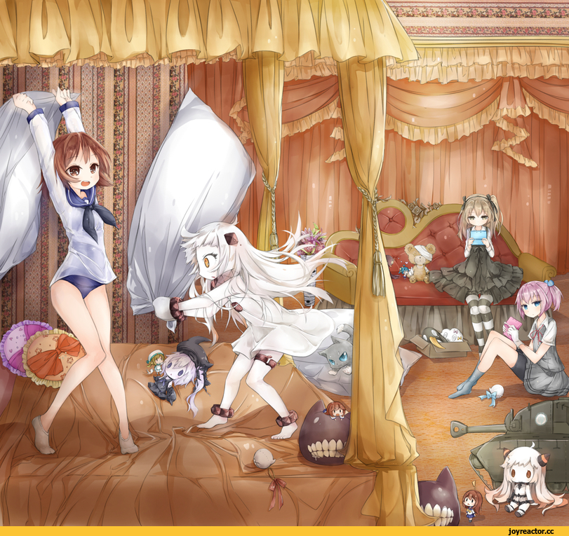 Shimada Arisu, Boko (girls und panzer), фэндомы, Strike Witches Character, miyafuji yoshika, Kantai Collection, Shiranui (Kantai Collection), Northern Ocean Hime, crossover, pikachurin, Anime, Girls und Panzer, Strike Witches