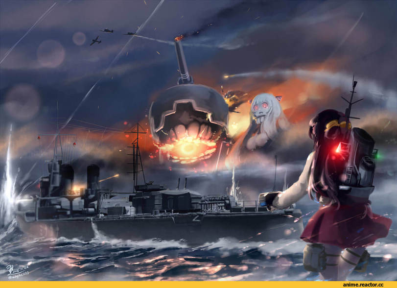 tsubasa (abchipika), Naganami (Kantai Collection), Kantai Collection, Airfield Hime, Anime