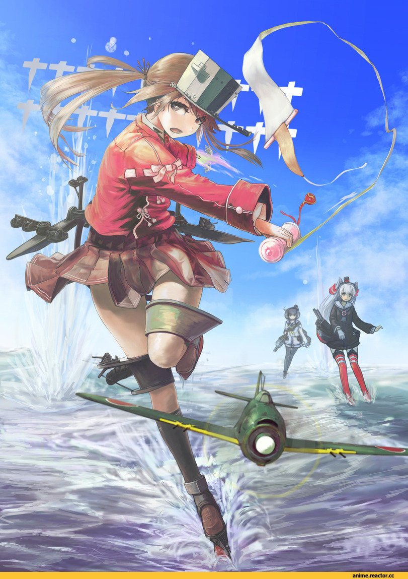Kantai Collection, Amatsukaze (Kantai Collection), ryuujou (kantai collection), Tokitsukaze (Kantai Collection), nito (nshtntr), Anime Art, Anime