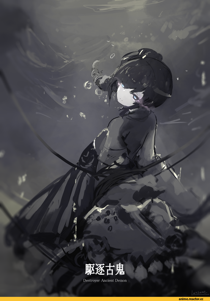 lansane, ancient destroyer oni, Kantai Collection, Anime