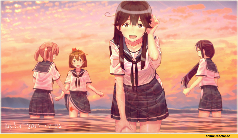 akebono (kantai collection), Kantai Collection, Oboro (Kantai Collection), Sazanami (Kantai Collection), Ushio (Kantai Collection), key kun, Anime