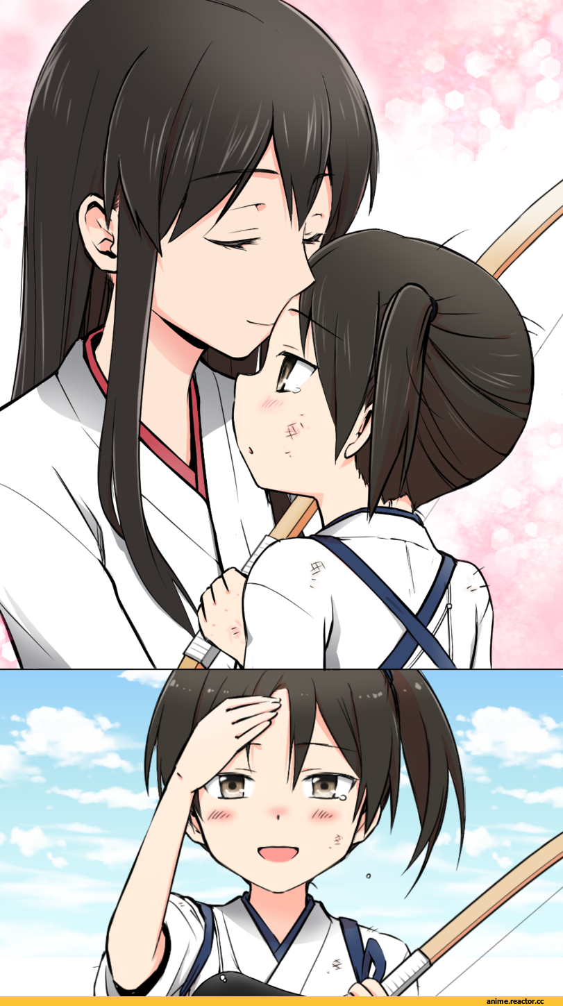 Kantai Collection, Akagi (Kantai Collection), Kaga (Kantai Collection), mentai mochi, Anime Art, Anime Комиксы, Anime