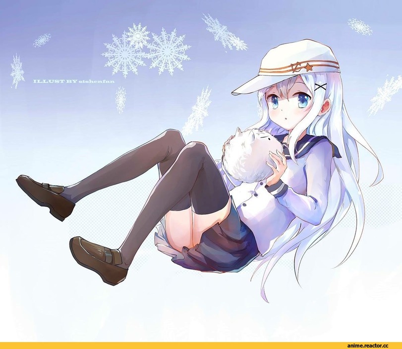 Verniy, Kantai Collection, Sishenfan, Anime Art, Kafuu Chino, tippy (gochuumon wa usagi desuka?), crossover, gochuumon wa usagi desuka?, Anime