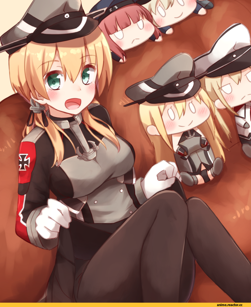 Kantai Collection, Bismarck (Kantai Collection), graf zeppelin (kantai collection), Prinz Eugen (Kantai Collection), Z1 Leberecht Maass (Kantai Collection), Z3 Max Schultz (Kantai Collection), kapatarou, Anime Art, Large Breasts (Anime), Anime
