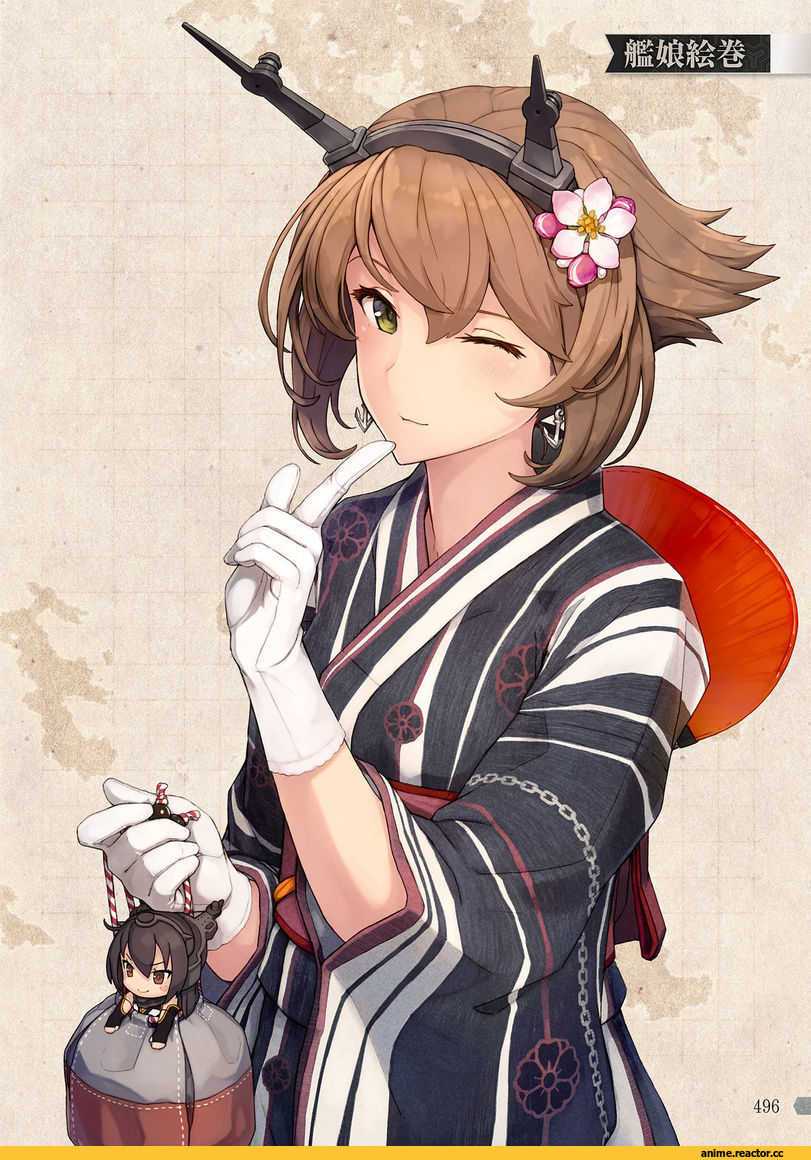 Kantai Collection, Mutsu (Kantai Collection), Nagato (Kantai Collection), shizuma yoshinori, Anime Art, Yukata, Anime