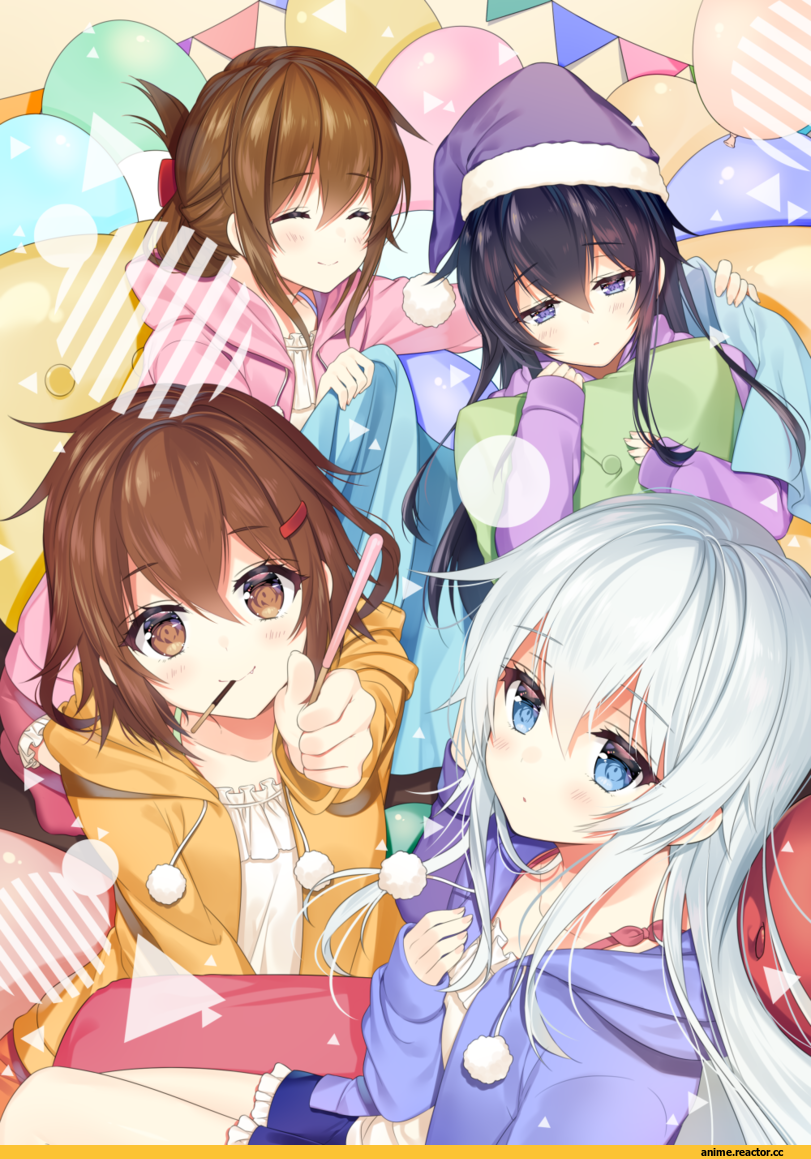 necomi (gussan), Akatsuki, Kantai Collection, Hibiki (Kantai Collection), Ikazuchi, Inazuma (Kantai Collection), Anime