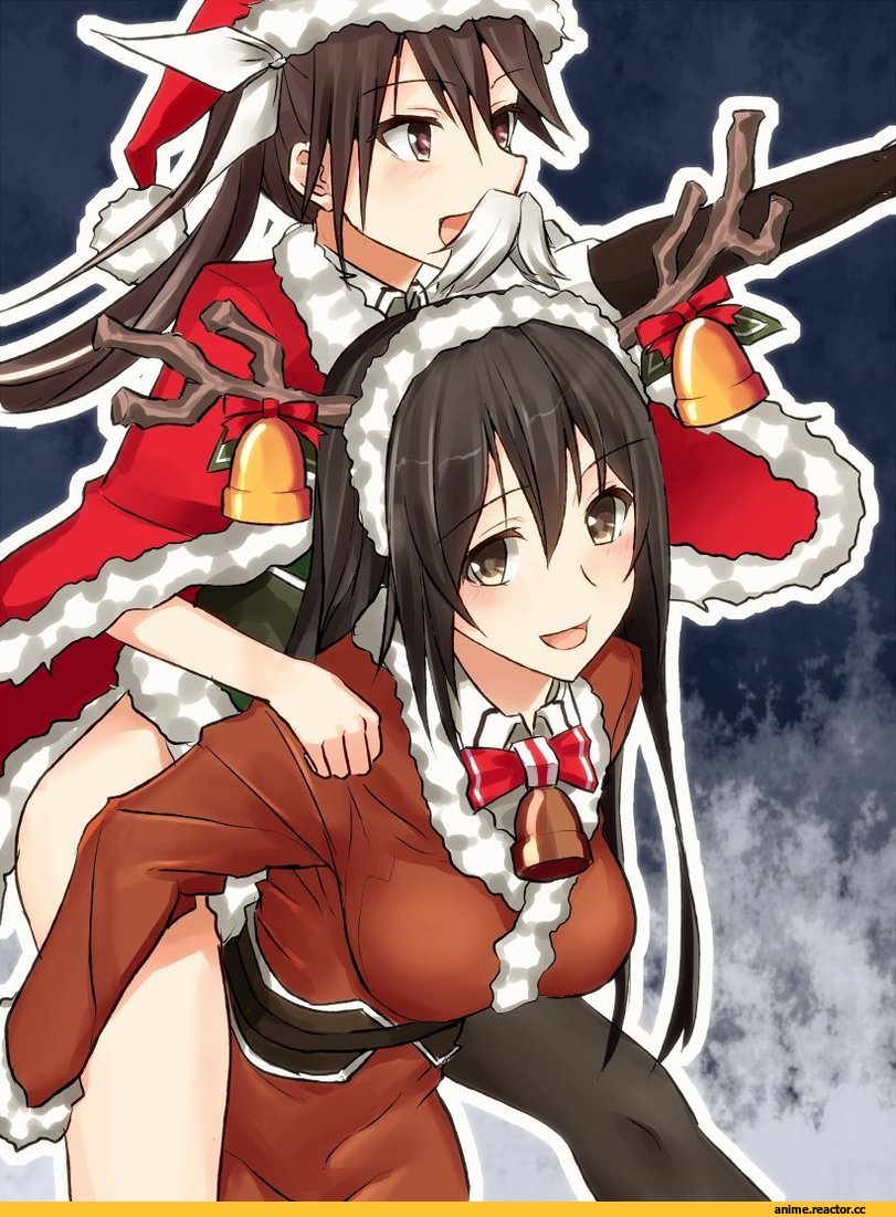 Pallad, Chikuma (Kantai Collection), Kantai Collection, Tone (Kantai Collection), Anime Christmas, Anime