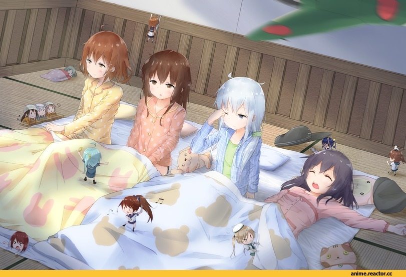 akatsuki (kantai collection), damage control crew (kantai collection), damage control goddess (kantai collection), Fairy (Kantai Collection), helmet musume (kantai collection), Hibiki (Kantai Collection), ikazuchi (kantai collection), Inazuma (Kantai Collection), maintenance musume (kantai collection), racchi., Anime, Kantai Collection, Anime Art