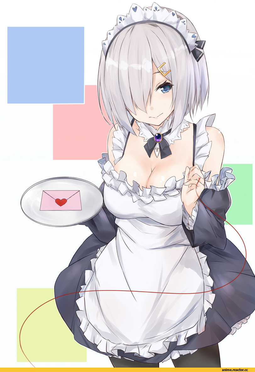 Kantai Collection, Hamakaze (Kantai Collection), Saku (Kudrove), Anime Art, Maid, Anime