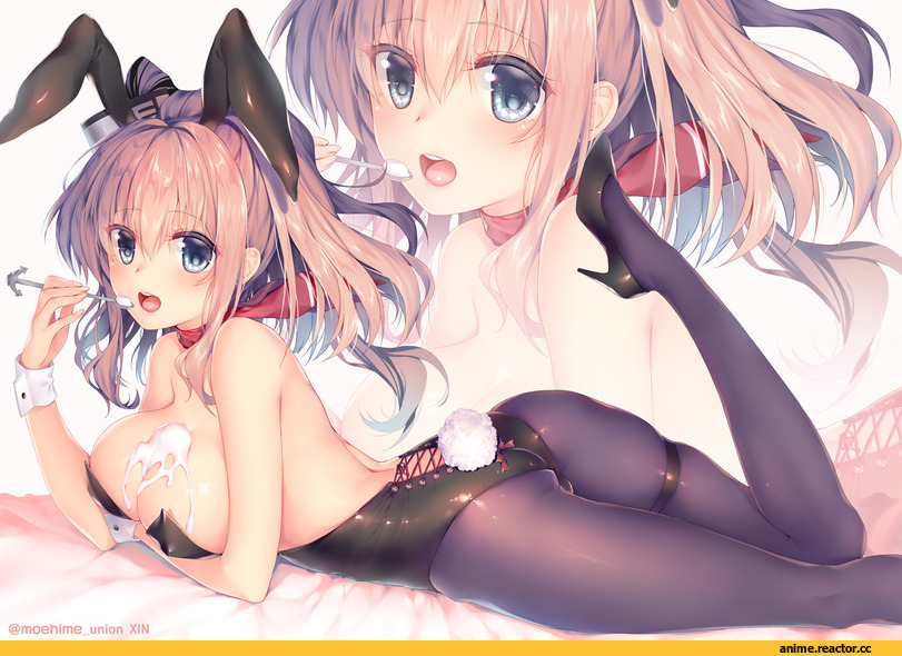 obiwan, Anime Art, Kantai Collection, Usagimimi, Animal Ears, Saratoga (Kantai Collection), Anime