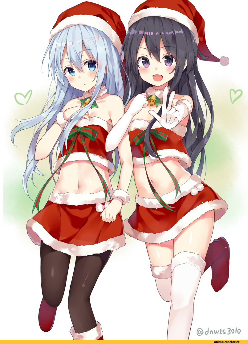 Hibiki (Kantai Collection), Kantai Collection, Akatsuki, Anime Christmas, huwali (dnwls3010), Anime