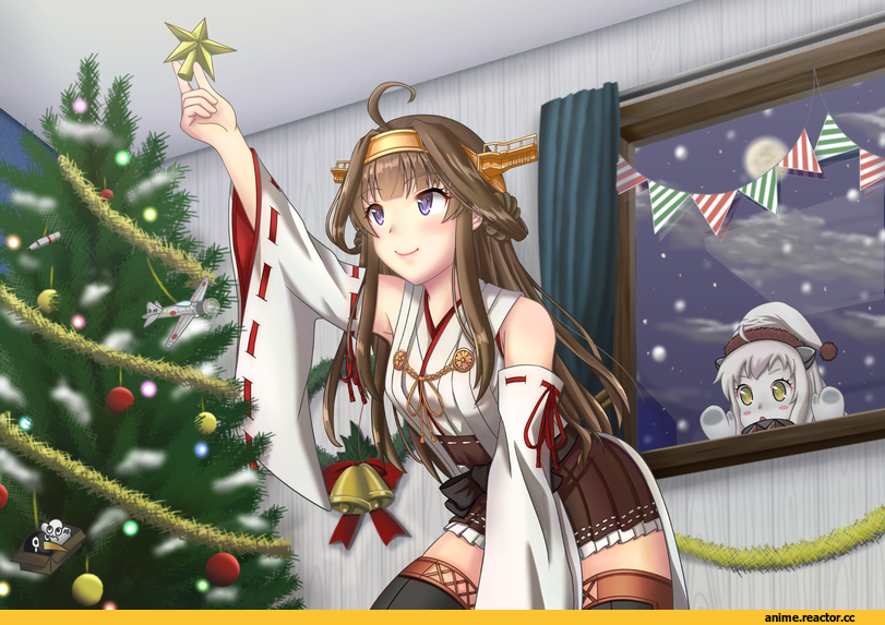 Kongou (Kantai Collection), Kantai Collection, Northern Ocean Hime, Anime Christmas, ayase (nicoseiga), Anime