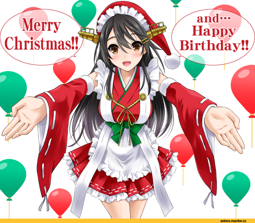 neko danshaku, Haruna (Kantai Collection), Kantai Collection, Anime Christmas, Anime