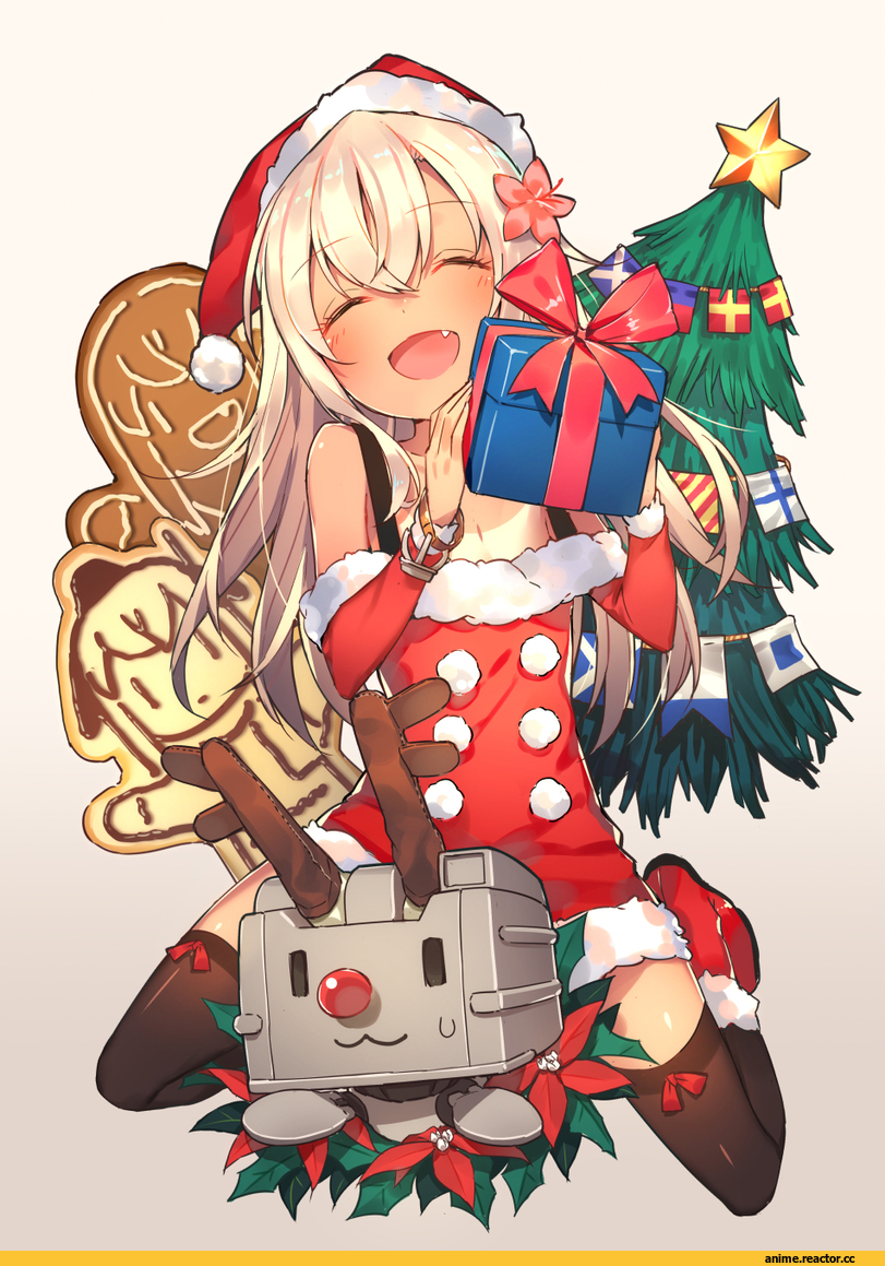 Kantai Collection, Ro-500 (Kantai Collection), moriki, Anime Christmas, Anime