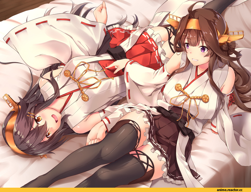 Haruna (Kantai Collection), Kantai Collection, Kongou (Kantai Collection), awa yume, Anime