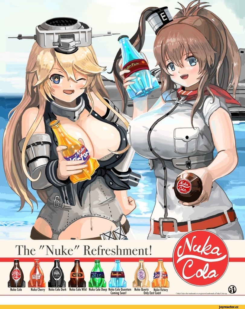 hai to hickory, Iowa (Kantai Collection), Kantai Collection, Nuka-Cola, Fallout, фэндомы, crossover, Saratoga (Kantai Collection), Anime