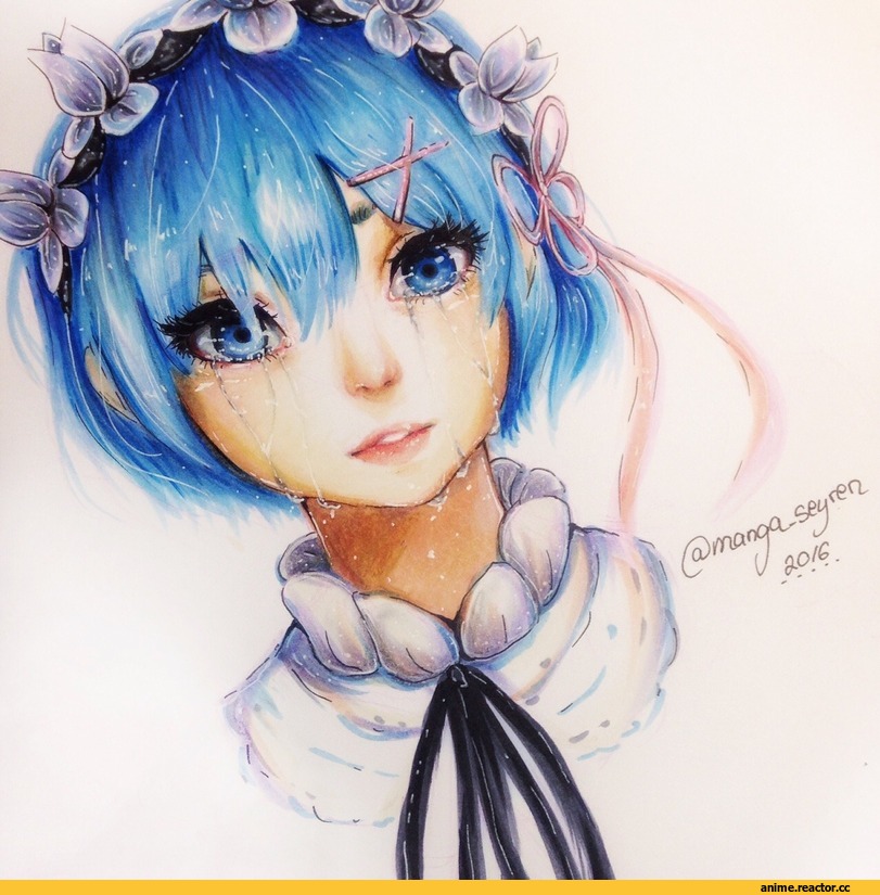 Re Zero Kara Hajimeru Isekai Seikatsu, Rem (re zero), MangaSeyren, Anime Paint, Anime Art, Anime