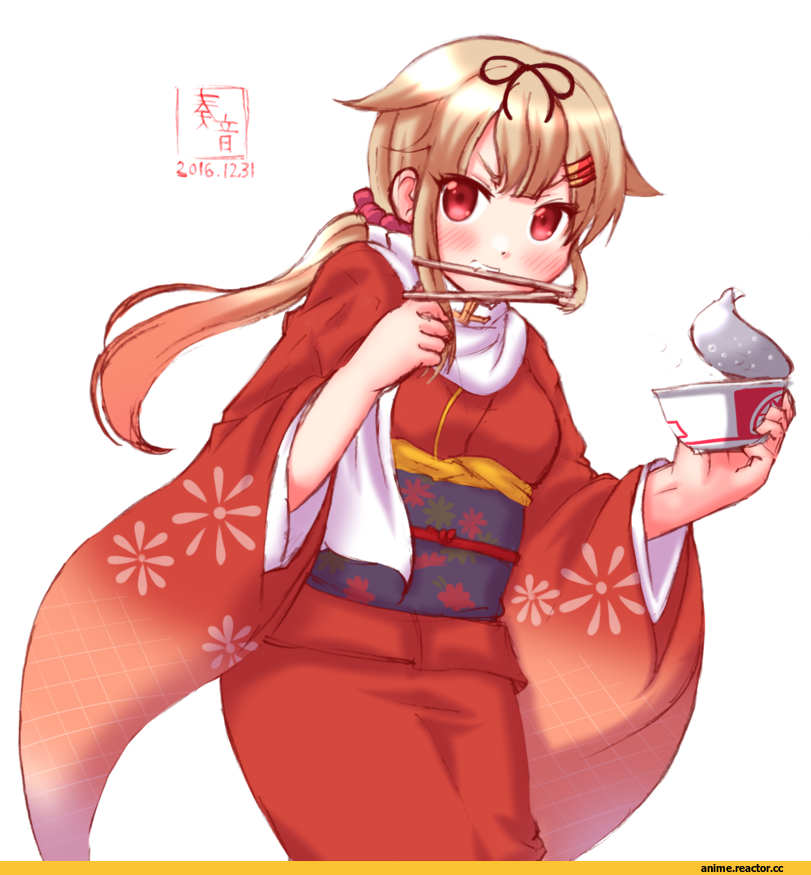 Kantai Collection, Yuudachi, kanon (kurogane knights), kimono, Anime