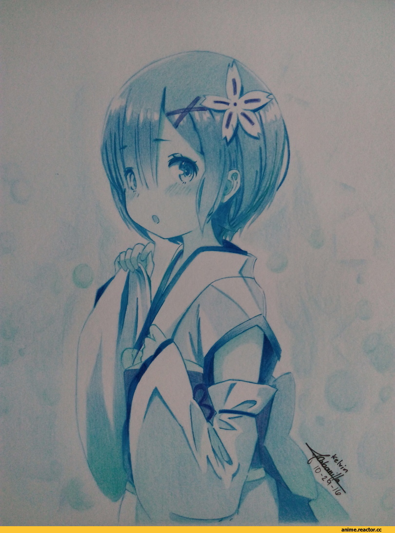 Re Zero Kara Hajimeru Isekai Seikatsu, Rem (re zero), zentrix09, Monochrome (Anime), Anime Paint, Anime Art, Anime