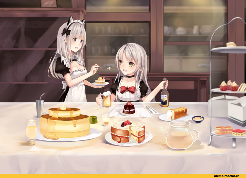 Anime Original, Anime Art, Maid, karin (fineyanny), Animal Ears, nekomimi, Anime