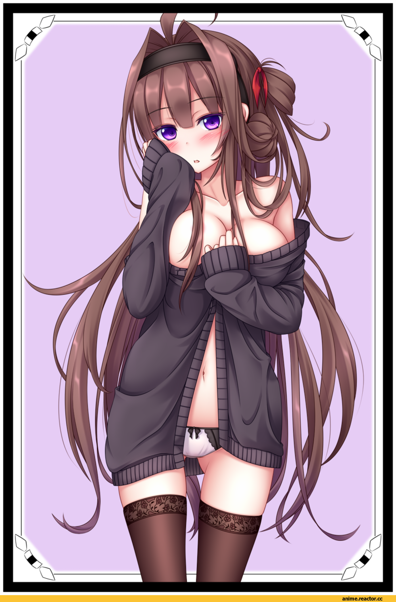 Anime Ero, Anime Ero Pantsu, Kongou (Kantai Collection), Kantai Collection, yoye (pastel white), Anime