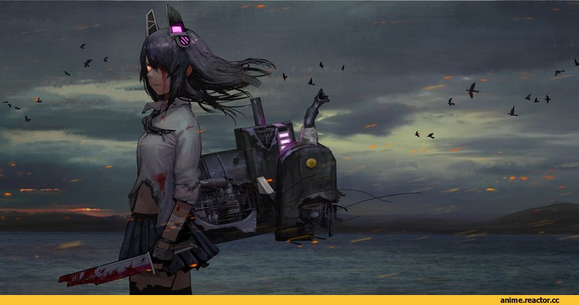 Kantai Collection, tenryuu (kantai collection), tomiya (tomiya2117), Опасные Няшки, Anime Няши, Anime