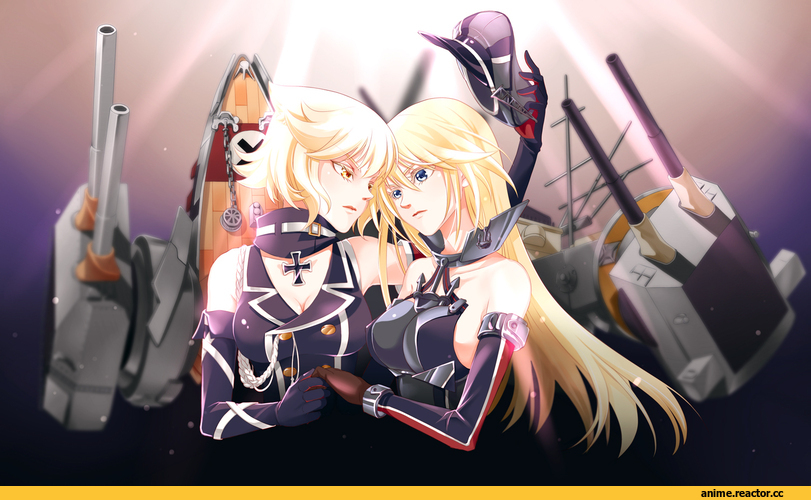 ji ran, Anime Art, crossover, Bismarck (Warship Girls R), Warship Girls R, Bismarck (Kantai Collection), Kantai Collection, Anime
