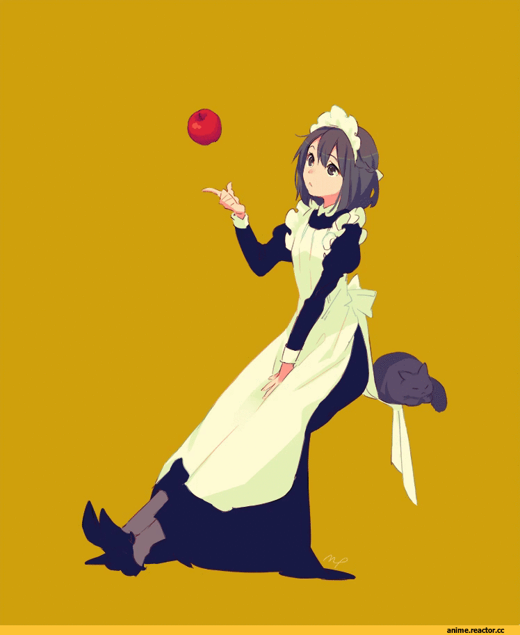 Anime Гифки, matsushita mino, Maid, Anime