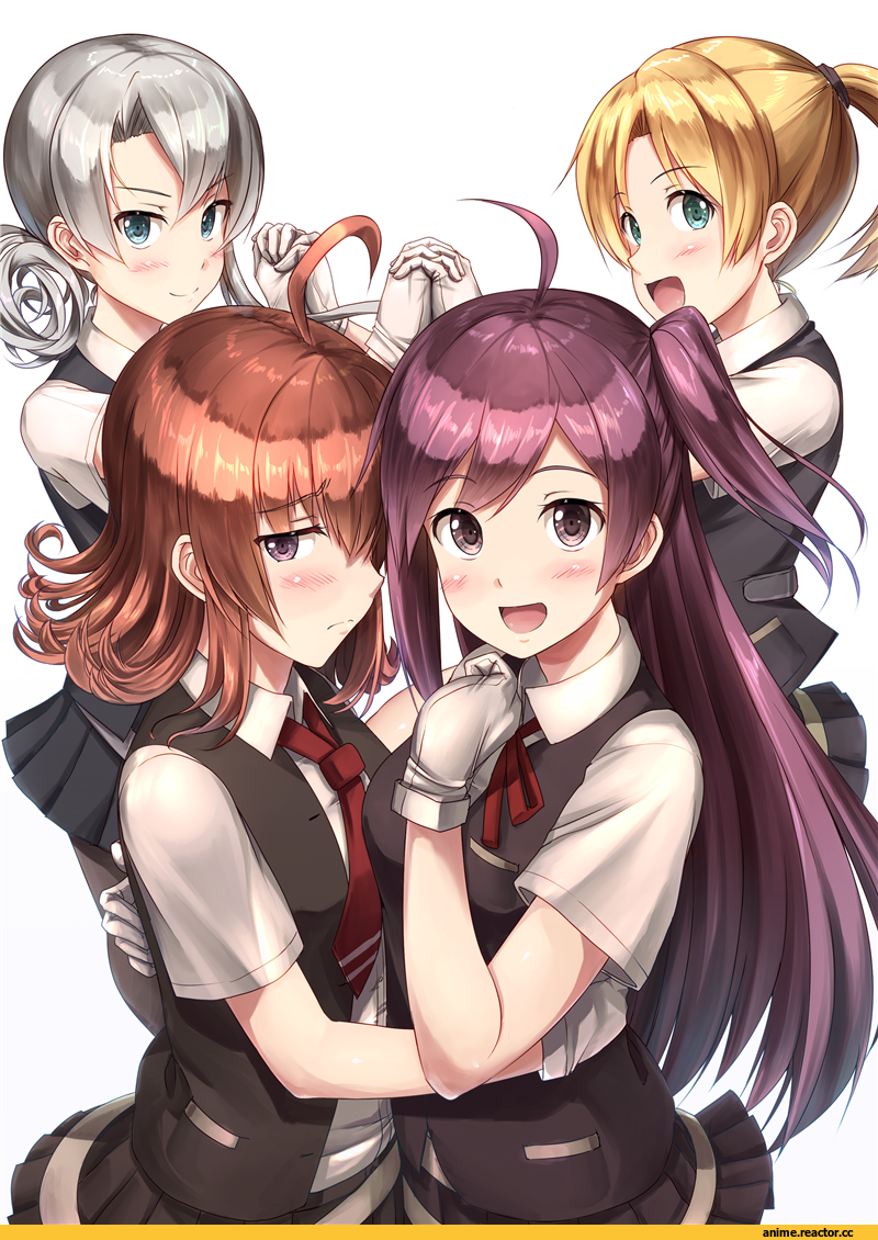 Kantai Collection, Arashi (Kantai Collection), Hagikaze (Kantai Collection), Maikaze (Kantai Collection), Nowaki (Kantai Collection), Ichikawa Feesu, Anime