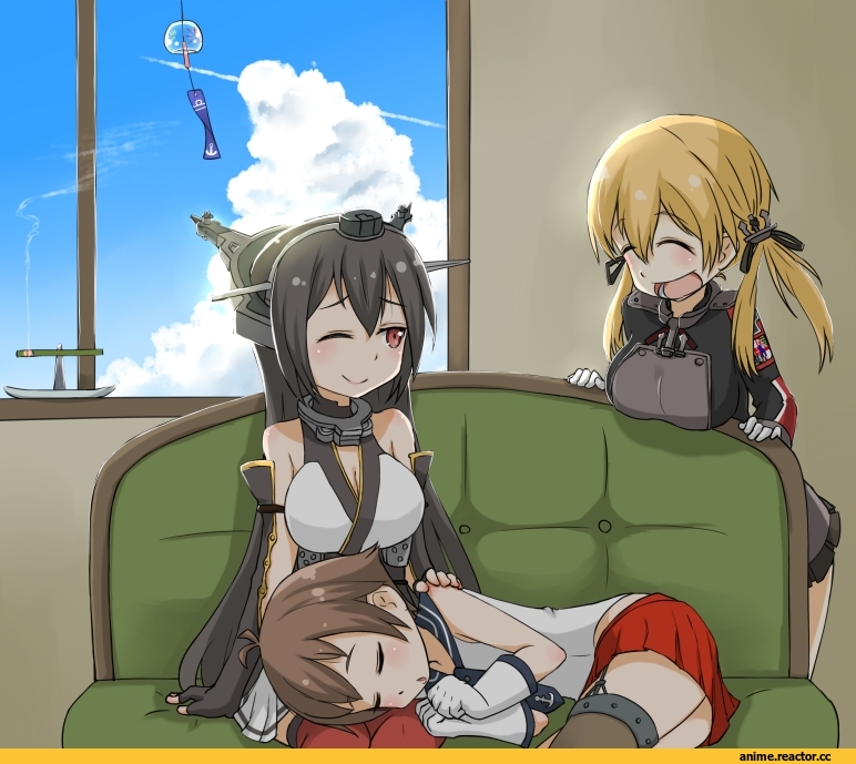 Kantai Collection, Prinz Eugen, Sakawa (Kantai Collection), Nagato (Kantai Collection), b-man, Anime
