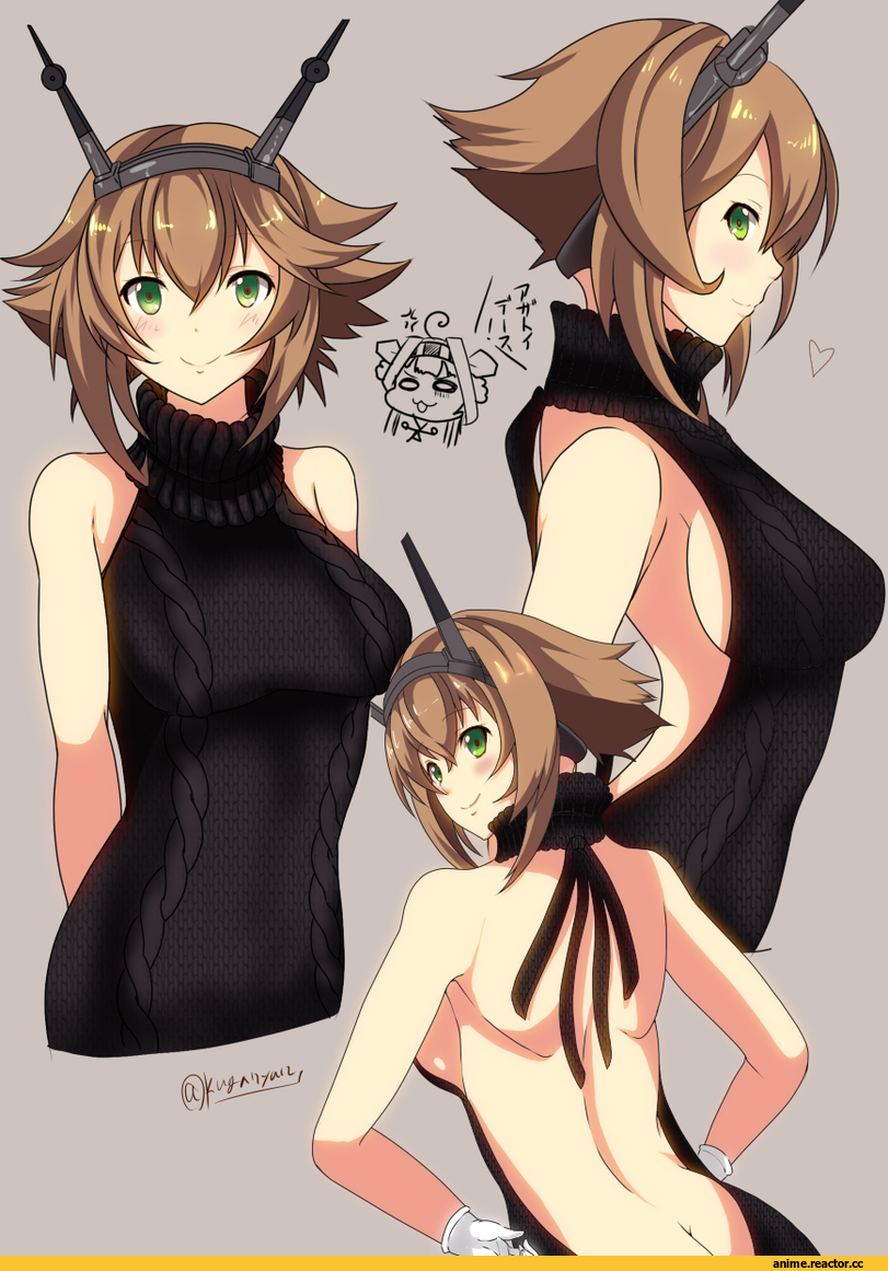 Kantai Collection, Mutsu, Virgin Killer Sweater, kuga zankurou, Anime Ero Ass, Anime Ero, Anime