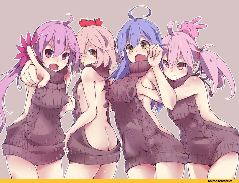 Kantai Collection, akebono (kantai collection), Oboro (Kantai Collection), Sazanami (Kantai Collection), Ushio (Kantai Collection), Virgin Killer Sweater, Anime Ero Ass, Anime Ero, Anime Ero Yuri, Anime