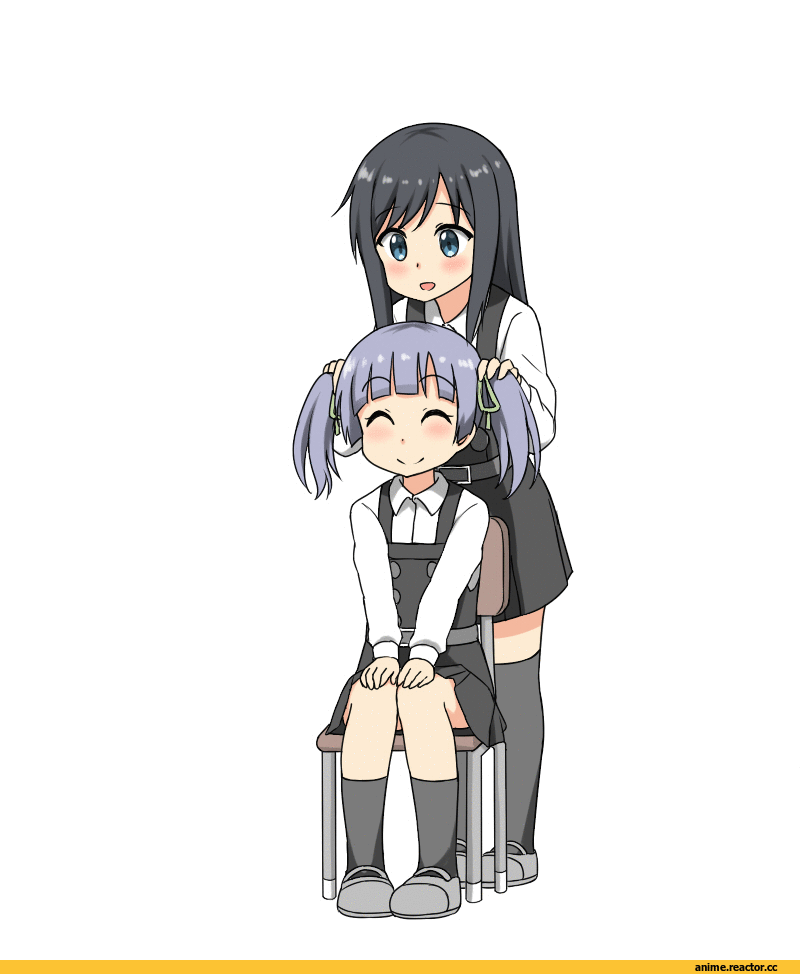 Kantai Collection, Nichijou, Asashio, Ooshio (Kantai Collection), nedia r, Anime Гифки, crossover, Anime