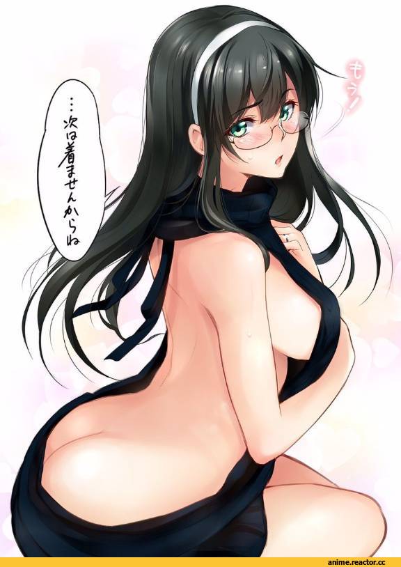 Ooyodo (Kantai Collection), Kantai Collection, Virgin Killer Sweater, fesuta, Anime Art, Anime Ero, Anime Ero Megane, Anime Ero Ass, Anime