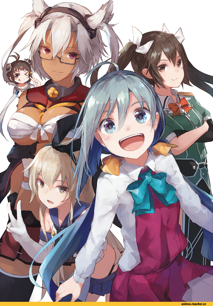 Musashi (Kantai Collection), Kantai Collection, Naka (Kantai Collection), Tone (Kantai Collection), Shimakaze, Kiyoshimo (Kantai Collection), roll okashi, Anime