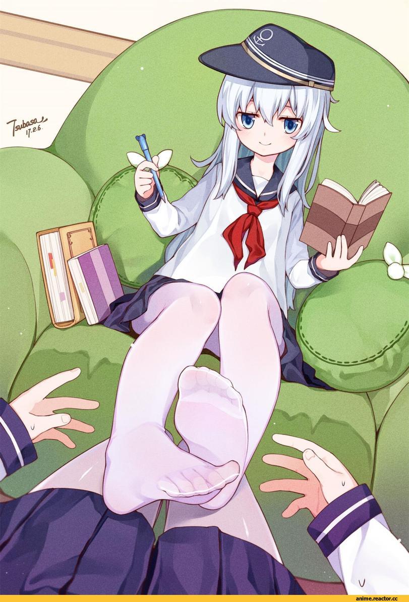 Kantai Collection, Hibiki (Kantai Collection), tsubasa tsubasa, Anime Feet, Anime