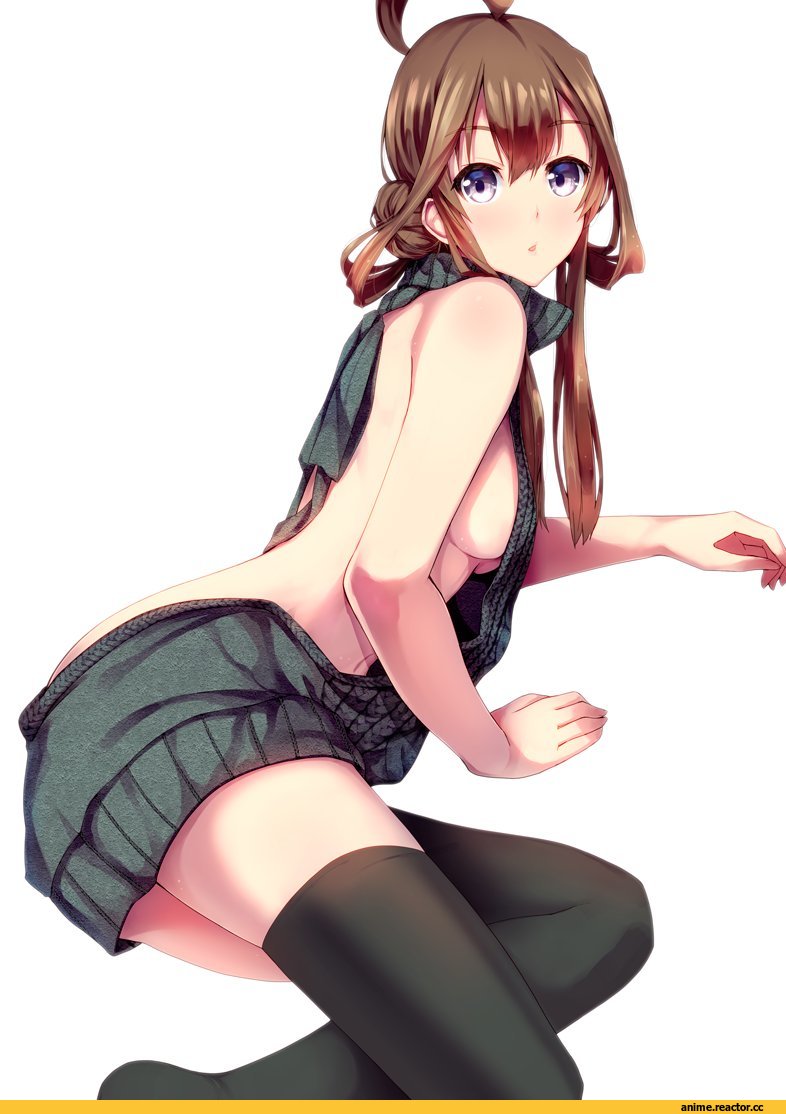 Kongou (Kantai Collection), Kantai Collection, Virgin Killer Sweater, konkito, Anime Art, Anime