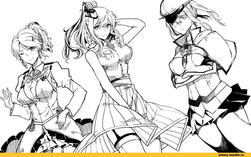asakawa (outeq), Monochrome (Anime), Aquila (Kantai Collection), Kantai Collection, Saratoga (Kantai Collection), Graf Zeppelin, Anime