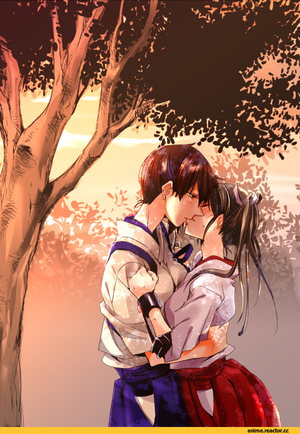 Kantai Collection, Kaga (Kantai Collection), Zuikaku, sora (sky s04), Shoujo Ai, Anime