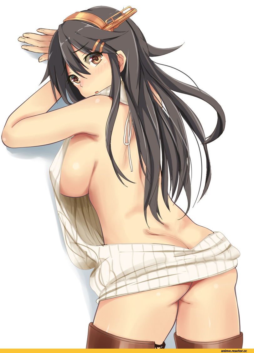 Haruna (Kantai Collection), Kantai Collection, Virgin Killer Sweater, Anime Ero Ass, Anime Ero, Anime