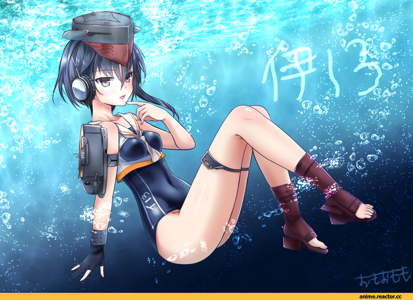 Kantai Collection, I-13, omoomomo, Anime Art, в комментариях еще одна, Anime