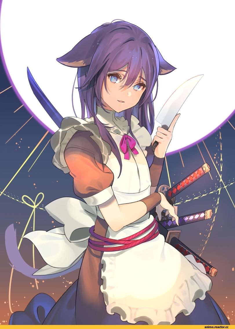 AO, Anime Art, Anime Ears, Maid, Опасные Няшки, Anime Няши, Koyoi Mitsuki, Anime