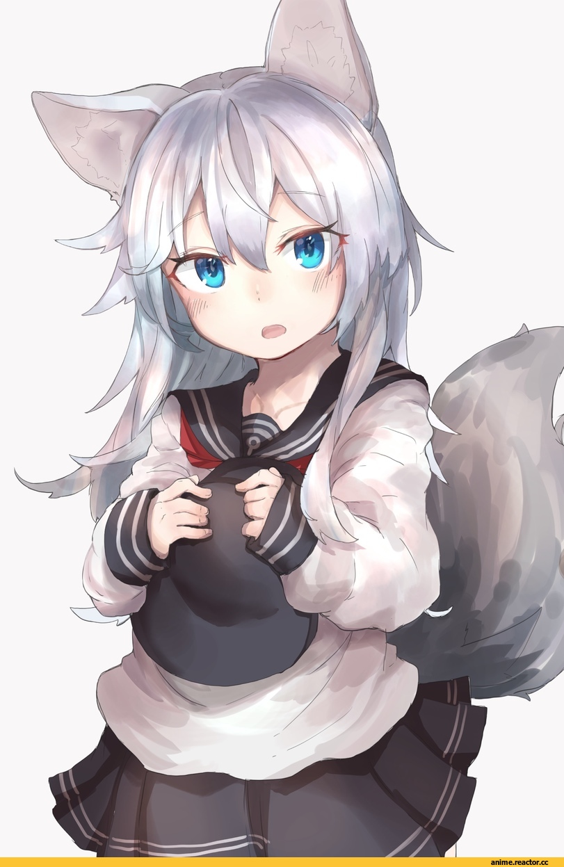 Kantai Collection, Hibiki (Kantai Collection), ranf, Kitsune, Animal Ears, Anime