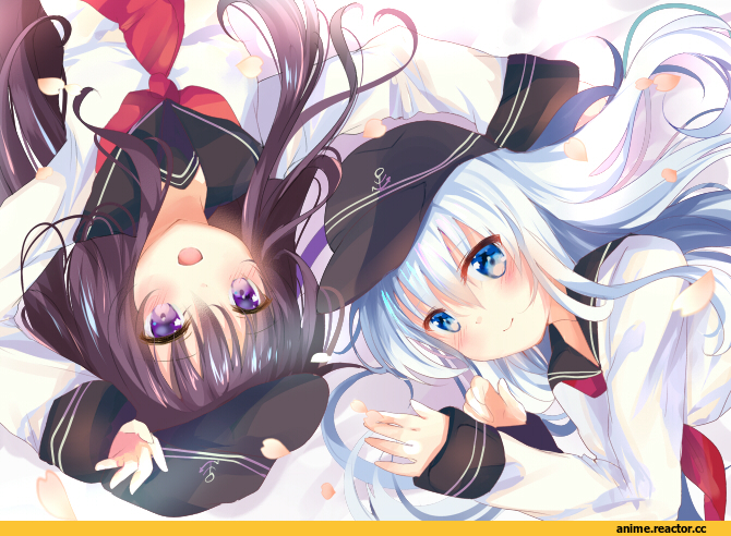 Anime Art, ponika, Kantai Collection, Hibiki (Kantai Collection), Akatsuki, Anime