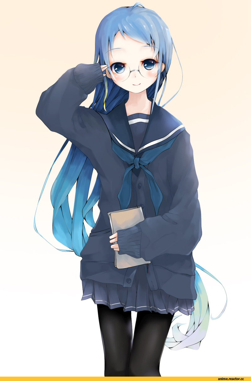 Anime Art, momin, Kantai Collection, Samidare, Megane, Anime